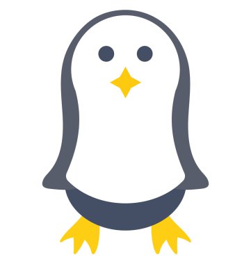 Penguen renkli vektör kolayca değiştirilebilir veya Düzenle simgesini