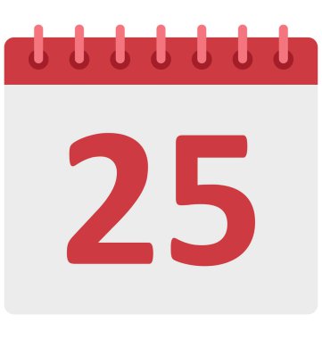 Takvim, duvar takvimi kolayca değiştirilebilir veya düzenleme vektör simge