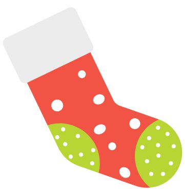 Noel çorap, Noel kolayca değiştirilebilir veya düzenleme vektör simge