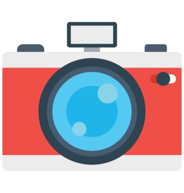 Kamera, aşk anları kolayca değiştirilebilecek vektör simge veya Düzenle