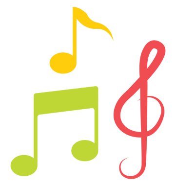 kolayca değiştirilebilir veya düzenleme vektör simge müzik işareti, müzikal Not