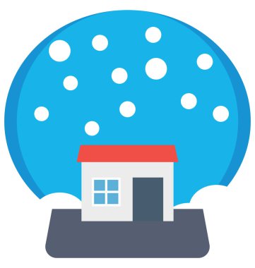 Kar renkli vektör kolayca değiştirilebilir veya düzenlediğiniz simge