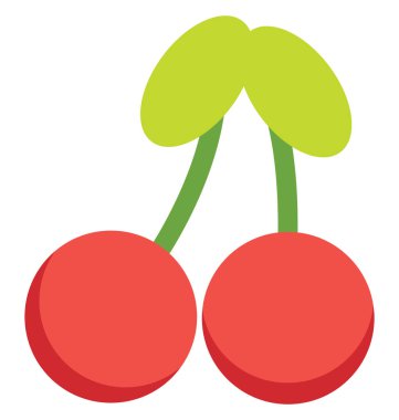 Kolayca değiştirilebilir veya düzenlediğiniz kiraz vektör simgesi