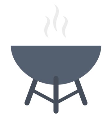Barbekü, kömür ızgara, kolayca değiştirilebilir veya düzenleme vektör simge