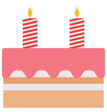 Noel kek renkli vektör kolayca değiştirilebilir veya Düzenle simgesini