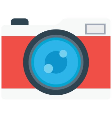 Kamera, aşk anları kolayca değiştirilebilecek vektör simge veya Düzenle