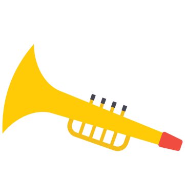 Saksafon, trompet vektör simge kolayca değiştirilebilir veya Düzenle