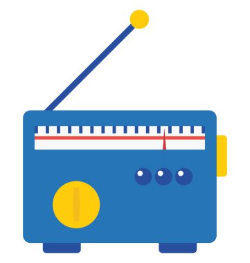 Kolayca değiştirilebilir veya düzenlediğiniz radyo vektör simgesi