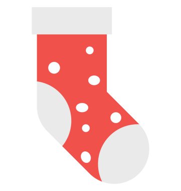 Noel çorap, Noel kolayca değiştirilebilir veya düzenleme vektör simge