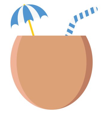 Hindistan cevizi içki kolayca değiştirilebilir veya düzenleme vektör simge