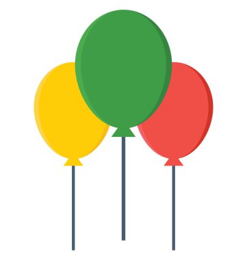  balon, parti süslemeleri kolayca değiştirilebilir veya düzenleme vektör simge