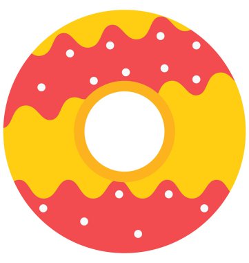 Simit, ekmek kolayca değiştirilebilir veya düzenleme vektör simge