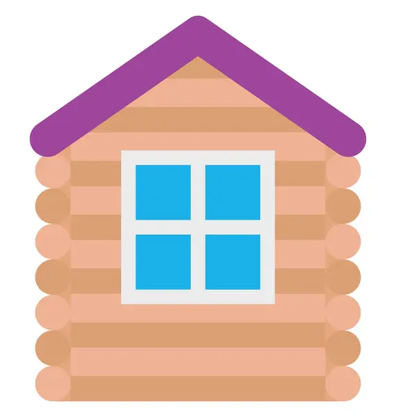 Icône Vectorielle Colorée Maison Qui Peut Être Facilement Modifiée Éditée — Image vectorielle