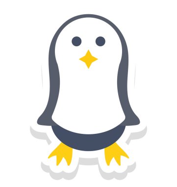 Penguen renkli vektör kolayca değiştirilebilir veya Düzenle simgesini