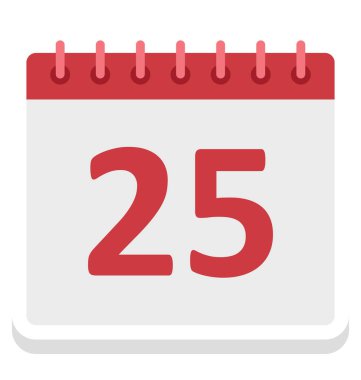 Takvim, duvar takvimi kolayca değiştirilebilir veya düzenleme vektör simge