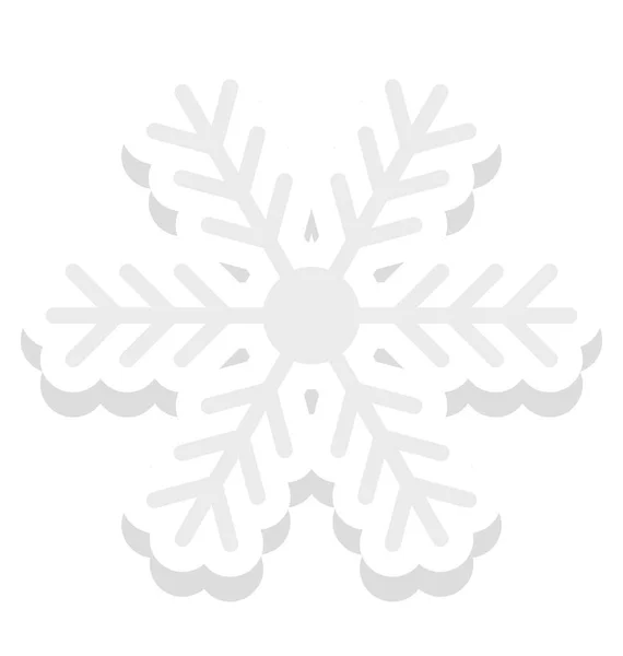 Sneeuwvlok Vector Illustratie Icon Die Moeiteloos Kunnen Worden Gewijzigd Bewerkt — Stockvector