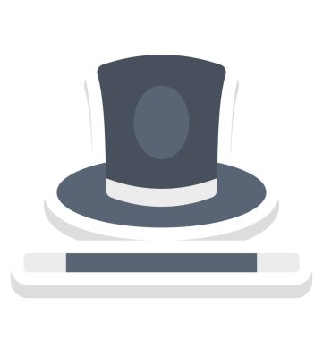 Sihirbaz şapka, sihirbaz kap kolayca değiştirilebilir veya düzenleme vektör simge