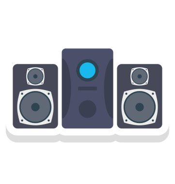 Ses sistemi, müzik sistemi vektör kolayca değiştirilebilir veya Düzenle simgesini