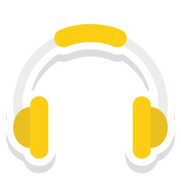 kulaklık, kulaklık kolayca değiştirilebilir veya düzenleme vektör simge