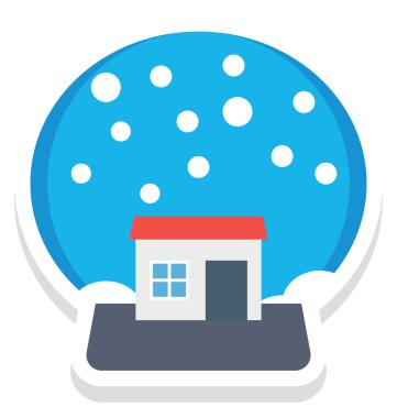 Kar renkli vektör kolayca değiştirilebilir veya düzenlediğiniz simge