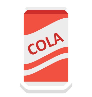 Cola konserve, teneke paketi kolayca değiştirilebilir veya düzenleme vektör simge