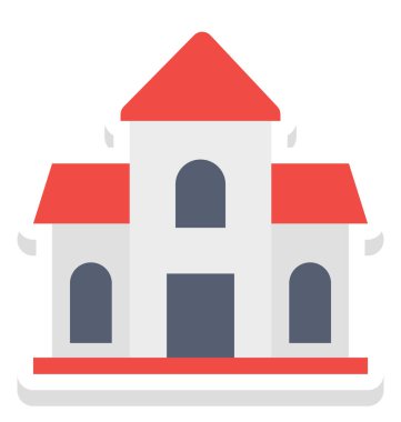 House renkli vektör kolayca değiştirilebilir veya Düzenle simgesini