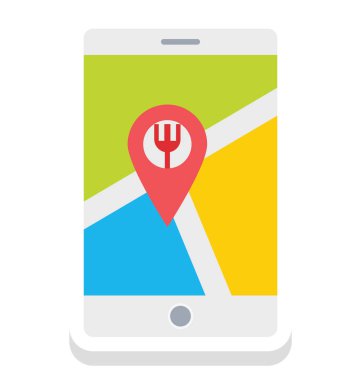 Mobil konum, harita PIN kolayca değiştirilebilir veya düzenleme vektör simge