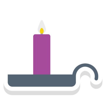 mum, kolayca değiştirilebilir veya düzenleme vektör simge yanan mum