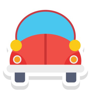 Araba renkli vektör kolayca değiştirilebilir veya Düzenle simgesini