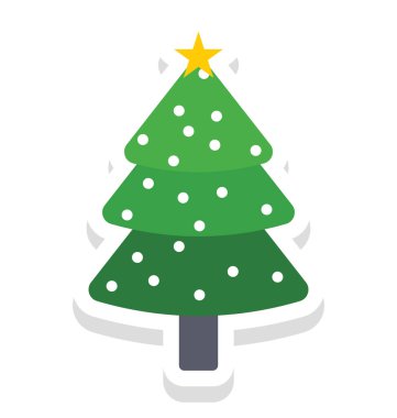 Noel ağacı renkli vektör kolayca değiştirilebilir veya Düzenle simgesini