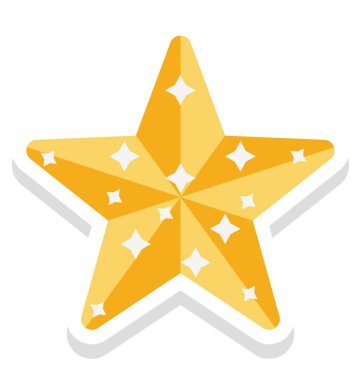 Kolayca değiştirilebilir veya düzenlediğiniz yıldız vektör simgesi