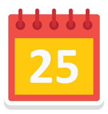 Takvim, duvar takvimi kolayca değiştirilebilir veya düzenleme vektör simge