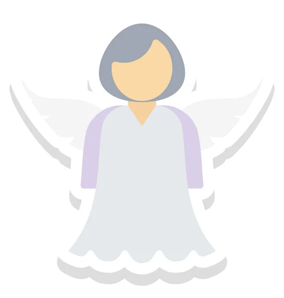 Angel Kerst Vector Icon Die Moeiteloos Kunnen Worden Gewijzigd Bewerkt — Stockvector