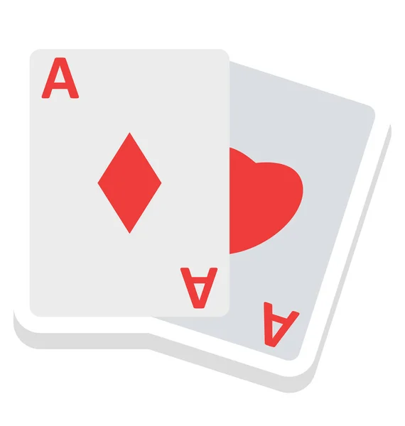 Ace Heart Cartão Naipe Vector Icon Que Pode Ser Facilmente — Vetor de Stock