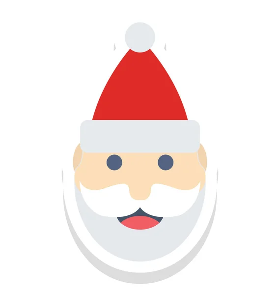 Het Gekleurde Vector Icon Santa Claus Die Moeiteloos Kunnen Worden — Stockvector