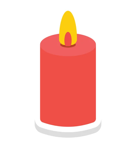 Candle Candle Burning Vector Icon Can Easily Modified Edit — Stock Vector