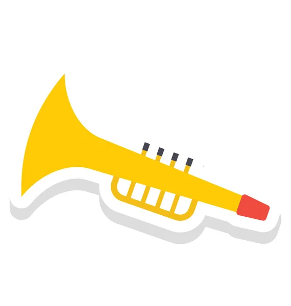 Saxophone Trumpet Vector Icon Can Easily Modified Edit — Stock Vector