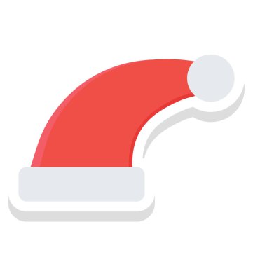 Santa Cap renkli vektör kolayca değiştirilebilir veya Düzenle simgesini