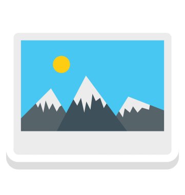 dağlar, tepe kolayca değiştirilebilir veya düzenleme vektör simge