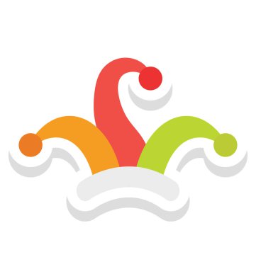 Joker şapka, Noel Baba şapkası kolayca değiştirilebilir veya düzenleme vektör simge