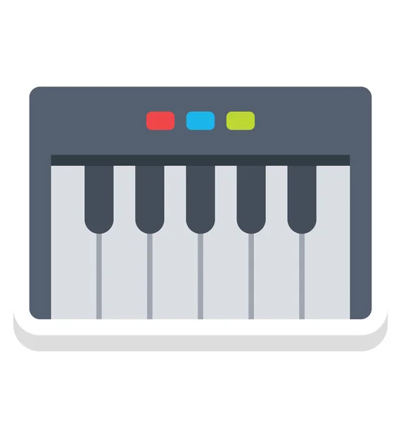 Kuyruklu Piyano Klavikord Kolayca Değiştirilebilir Veya Düzenleme Vektör Simge — Stok Vektör