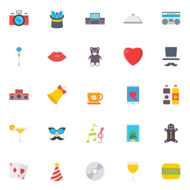 Noel partisi renk vektör simgeler ayarlamanız, kolayca değiştirilebilir veya düzenleme