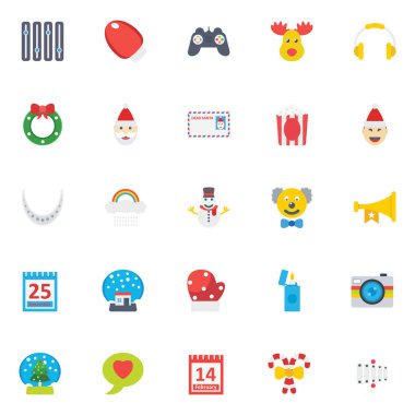 Noel partisi renk vektör simgeler ayarlamanız, kolayca değiştirilebilir veya düzenleme