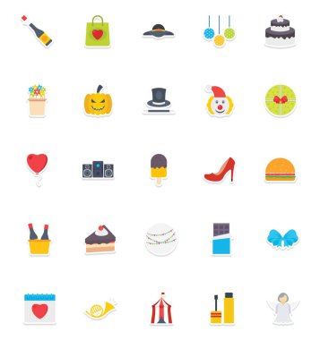 Noel partisi renk vektör simgeler ayarlamanız, kolayca değiştirilebilir veya düzenleme