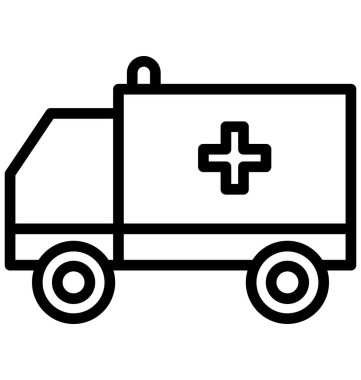 Kolayca değiştirilebilir veya düzenlediğiniz ambulans vektör
