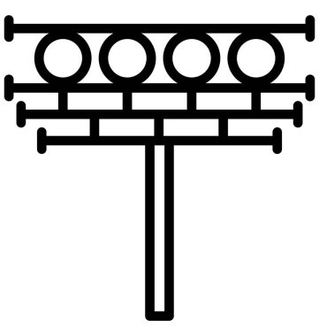 Stadyum ışık, ışık kulesi kolayca değiştirilebilir veya düzenlediğiniz vektör