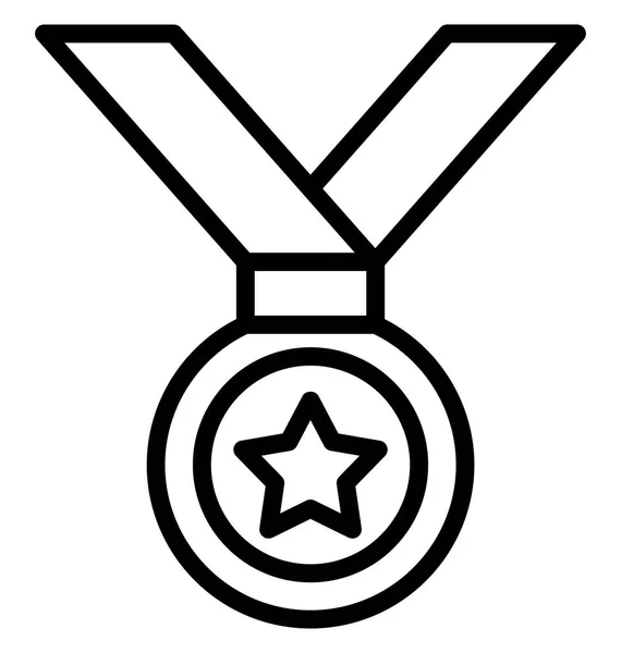 Sterren Medaille Medaille Vector Die Moeiteloos Kan Worden Gewijzigd Bewerken — Stockvector