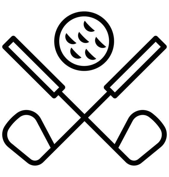 Golf Stick Vector Die Moeiteloos Kunnen Worden Gewijzigd Bewerkt — Stockvector