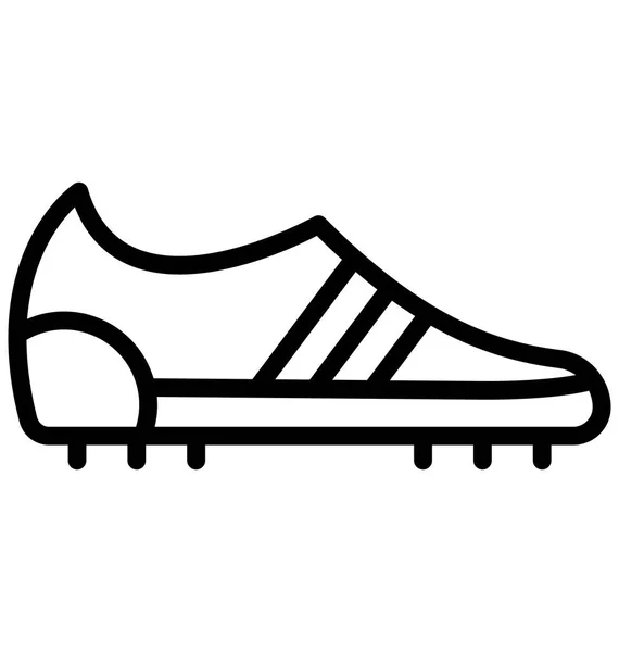 Futbol Spor Ayakkabı Ayakkabı Kolayca Değiştirilebilir Veya Düzenleme Bileşeni Çalıştıran — Stok Vektör