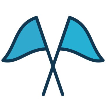 Hedef bayrakları, iki bayrak kolayca değiştirilebilir veya düzenlediğiniz vektör